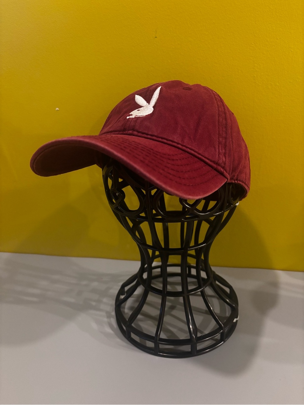 PLAYBOY Maroon Cap with White Bunny Logo1229